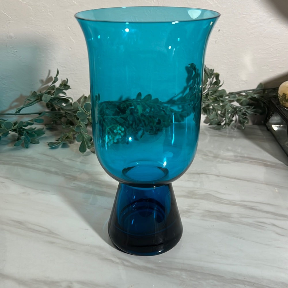 MCM Peacock blue vase
